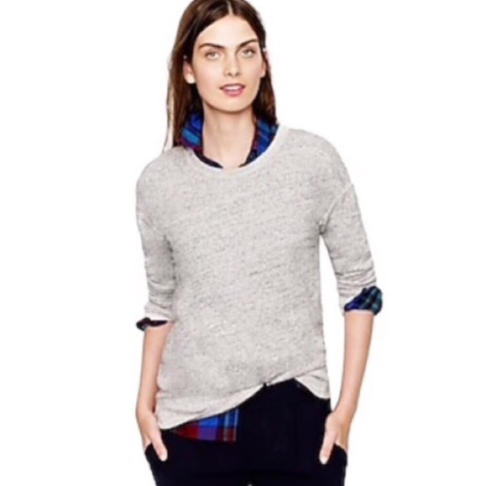 Grey jcrew crewneck sweatshirt